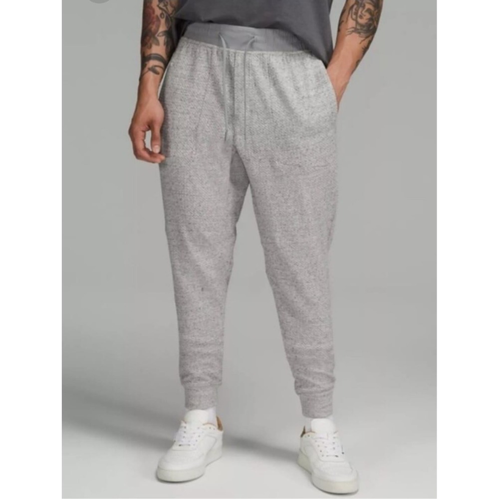 Lululemon At Ease Jogger Heathered Grey Sage Black Textured Pants XS M5642S